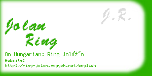 jolan ring business card